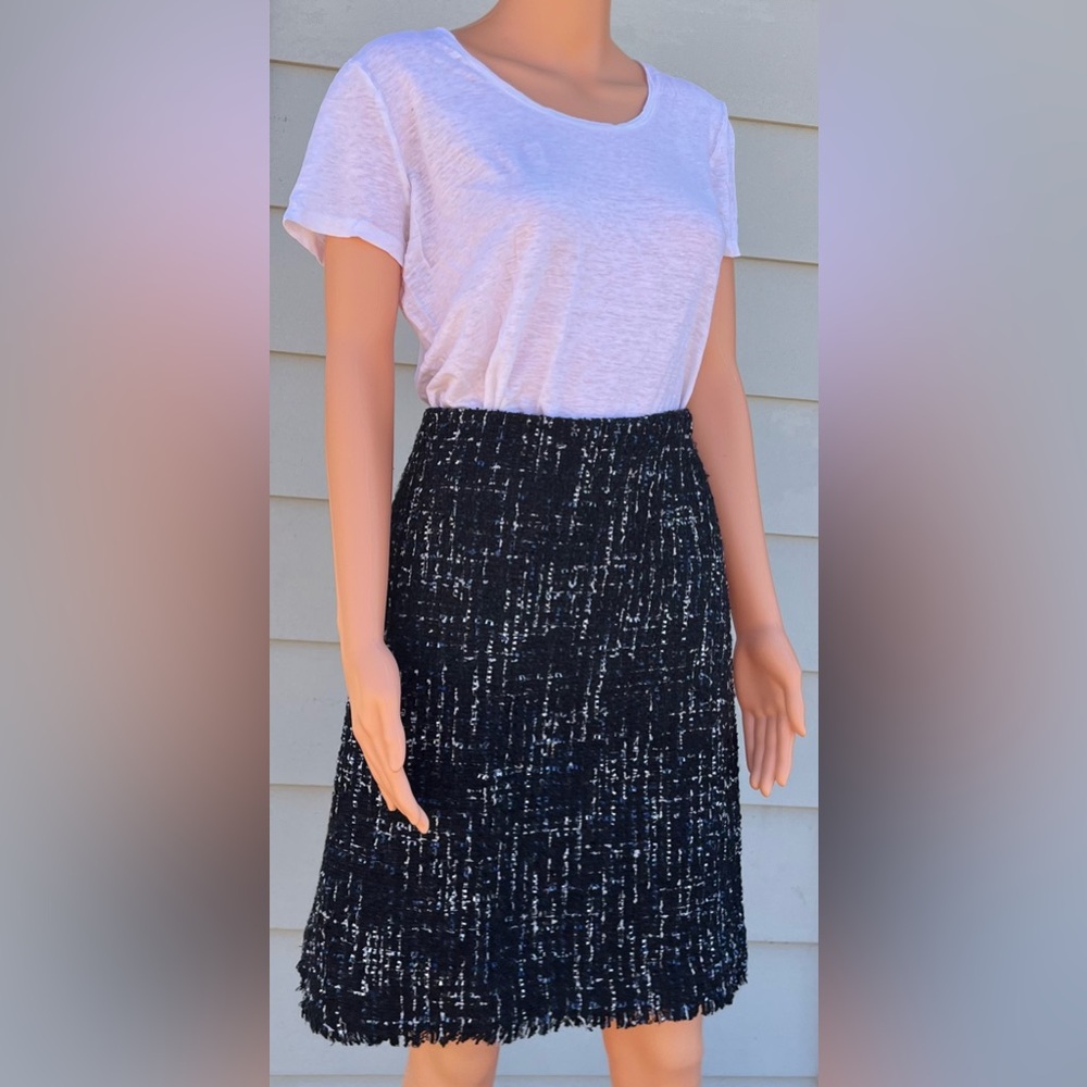 Ann Taylor Blue Midi A-Line Skirt for Work